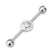 316L Surgical Steel Skull & Crossbones Industrial Barbell
