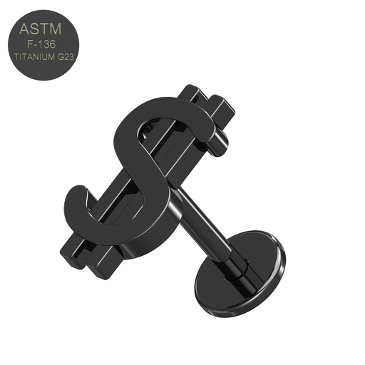 G23 Titanium Dollar Push-Fit Flat Back - Monster Piercing