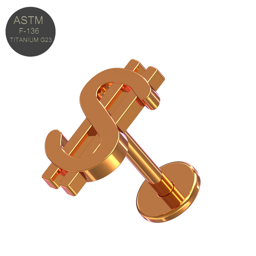 G23 Titanium Dollar Push-Fit Flat Back - Monster Piercing