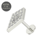G23 Titanium CZ Jewelled Kite Push-Fit Flatback Stud
