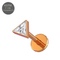 G23 Titanium Triangle Cubic Zirconia Jewelled Push-Fit Flatback Stud