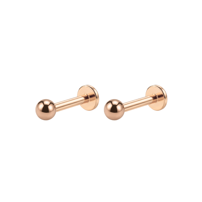 925 Sterling Silver Ball Top Labret Pair Labret Lip Rings