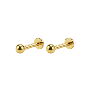 925 Sterling Silver Ball Top Labret Pair