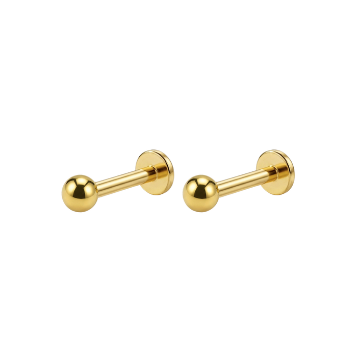 925 Sterling Silver Ball Top Labret Pair Labret Lip Rings
