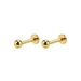 925 Sterling Silver Ball Top Labret Pair Labret Lip Rings