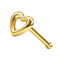 9K Gold Plain Open Heart Nose Stud