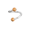 316L Surgical Steel Twisted Barbell with Anodised Ball