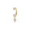 G23 Titanium Pear CZ Drop with Double Prong-Set CZ Circular Barbell