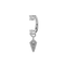 G23 Titanium CZ Jewelled Kite Drop with Double Prong-Set CZ Circular Barbell