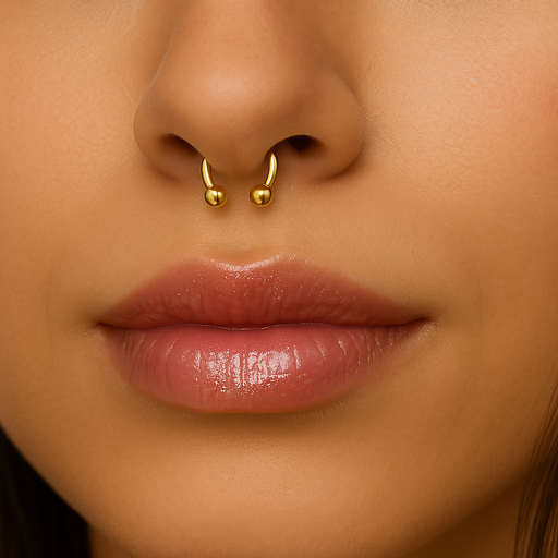 14K Gold Internally Threaded Circular Barbell - Monster Piercing