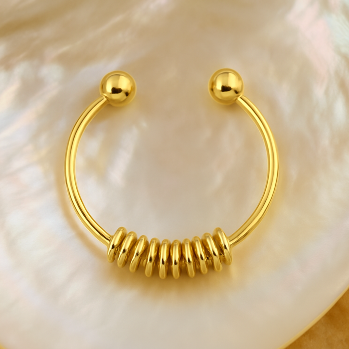 9K Gold Circular Spring Septum Ring - Monster Piercing