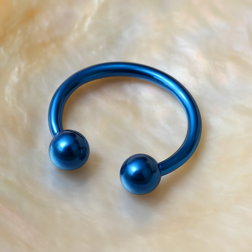 316L Surgical Steel Anodised Horseshoe CBB with Ball - Monster Piercing