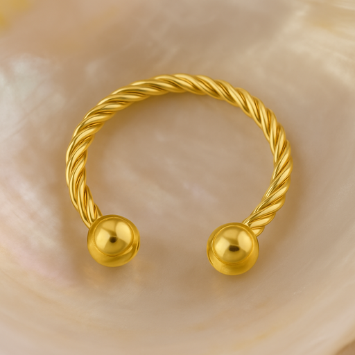 316L Surgical Steel Flexible Surgical Steel Twisted Circular Barbell - Monster Piercing