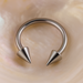 316L Surgical Steel Internally Threaded Horseshoe CBB With Cone - Monster Piercing