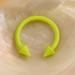 316L Surgical Steel Neon Coloured Circular Barbell with Cone - Monster Piercing