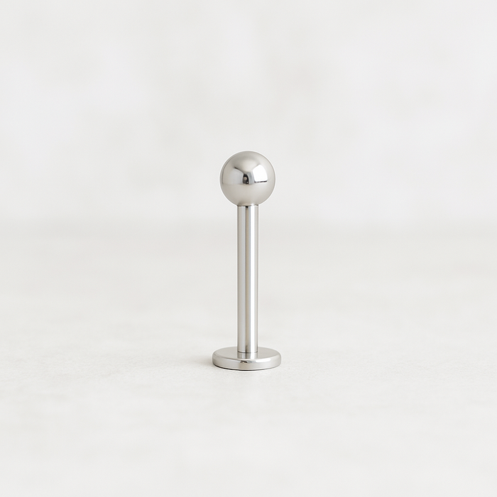EO Gas Sterilised 316L Surgical Steel Externally Threaded Ball Top Labret - Monster Piercing