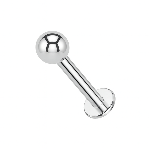 925 Sterling Silver Labret Bar with Ball - Monster Piercing