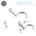 EO Gas Sterilised G23 Titanium CZ Jewelled Nose Screw - Monster Piercing