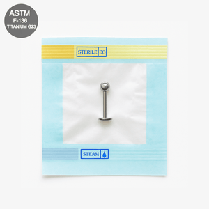 EO Gas Sterilised G23 Titanium Externally Threaded Ball Top Labret