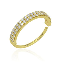 316L Surgical Steel Double Line CZ Jewelled Bendable Flexy Hoop - Monster Piercing