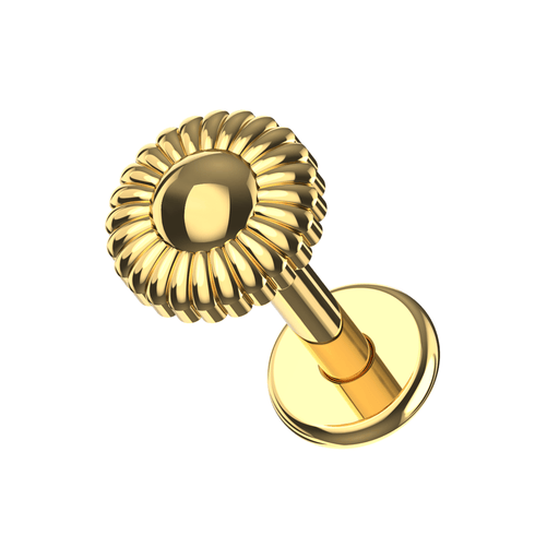 316L Surgical Steel Chamomile flower Design Flat-Back Stud - Monster Piercing