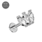 G23 Titanium Triple Marquise CZ Jewelled Internally Threaded Flatback Stud