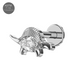 G23 Titanium Marquise CZ Jewelled Stegosaurus Internally Threaded Flatback Stud - Monster Piercing
