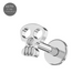 G23 Titanium Skull Internally Threaded Flatback Stud - Monster Piercing