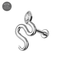 G23 Titanium Marquise CZ Snake Internally Threaded Flatback Stud