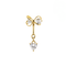 316L Surgical Steel CZ Bow and Heart Bugadi Stud