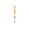 316L Surgical Steel Four-Point CZ Star Dangle Bugadi Stud
