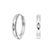 925 Sterling Silver Rhodium Plated Diamond-Cut Huggie Earrings