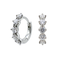 925 Sterling Silver Rhodium Plated Starburst Pave Earrings