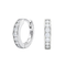 925 Sterling Silver Rhodium Plated Channel Set Eternity Earrings