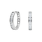 925 Sterling Silver Rhodium Plated Baguette Channel Set Earrings