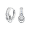 925 Sterling Silver Rhodium Plated Baguette Link Earrings