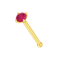 9K Gold with Colourful Crystal Stone Jewelled in Prong set Nose Bone