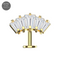 G23 Titanium Crown Shape CZ Jewelled Threadless Floating Belly Ring