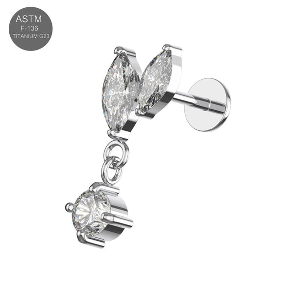 Pendientes De Titanio Para Piercing - 16G, 8 Mm, Roscado Interno, Hipoalergénicos, Para Tragus, Hélix, Labret, Etc.