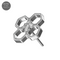 G23 Titan Geometrische Blume CZ-besetztes Threadless-Top