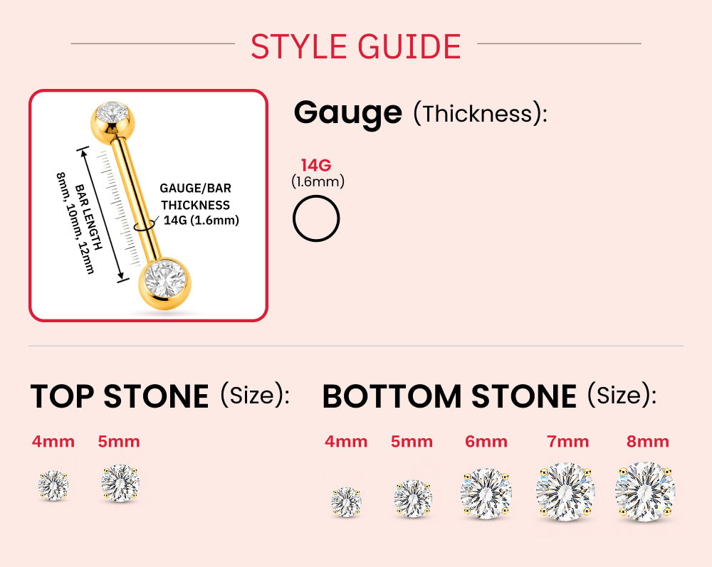 Nipple Bar Size Guide