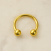 G23 Titanium Gold Anodised Circular Barbell with Ball - Monster Piercing