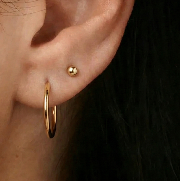 925 Sterling Silver Labret Bar with Ball