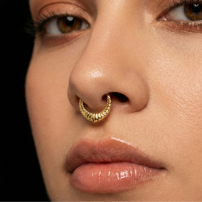 G23 Titanium Carved Teardrop Hinged Segment Clicker