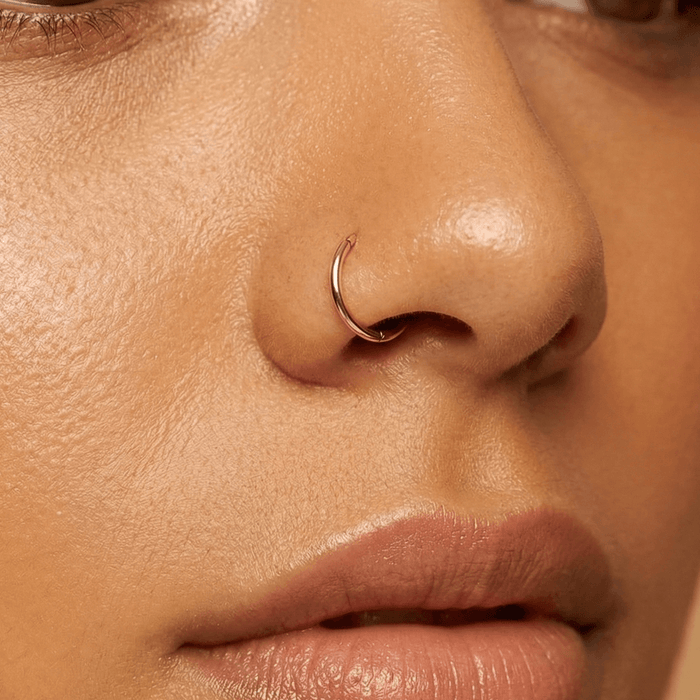 925 Sterling Silver Classic Hinged Clicker Earrings Pair Nose Pins Monster Piercing United Kingdom