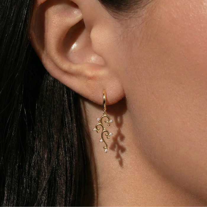 18K Gold Ophelia Vine Earrings