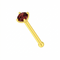14K Gold Claw-Set Garnet Natural Stone Nose Stud