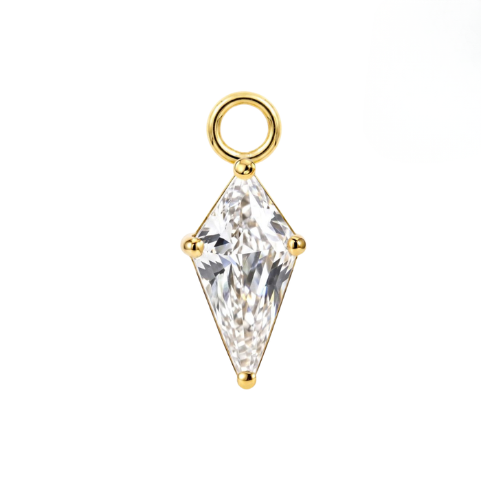 316L Surgical Kite Cut CZ Clicker Charm