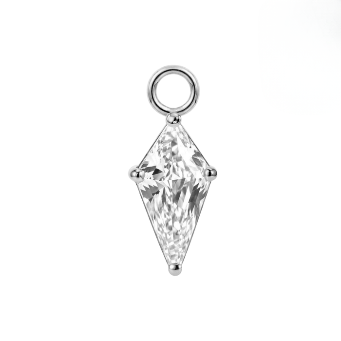 316L Surgical Kite Cut CZ Clicker Charm