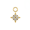 316L Surgical Steel CZ Jeweled North Star Clicker Charm